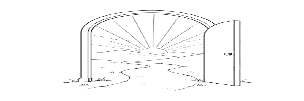 Illustration of an open doorway