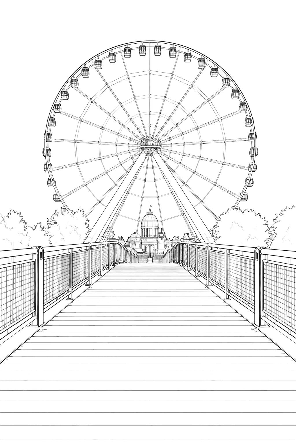 Illustration of a ferris wheel