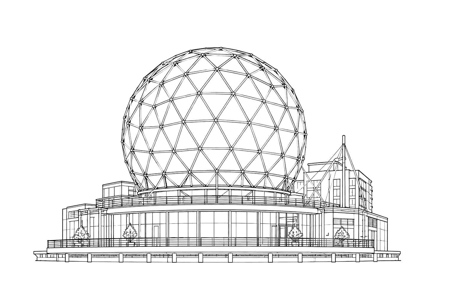 Illustration of the Bloedel Conservatory dome